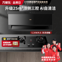 万家乐 25m³爆炒风挥手智控增压智吸 TAK8+AC5 侧吸25立方大吸力油烟机 5.0KW燃气灶套装 天然气