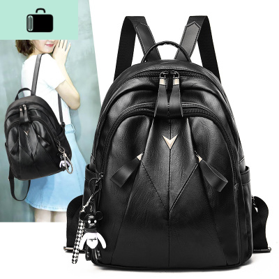 双肩背包女2020新款时尚背包女双肩百搭女士双肩包软皮女包包书包NEWLAKE