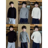 童酷男童冬季新款童装纯色宝宝针织衫百搭双版本打底儿童毛衣