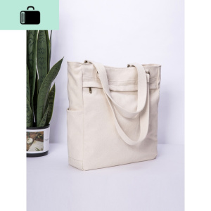 新款韩版时尚单肩手提大容量女包 棉帆布托特包NEW LAKE女士单肩包