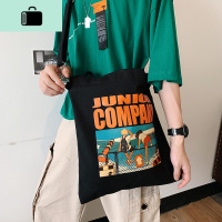 帆布袋ins中包斜挎日系男士背包韩版文艺单肩包简约手提袋情侣包NEW LAKE男士单肩包