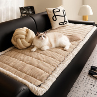 灯芯绒直排沙发垫新款秋冬一片式防滑皮沙发坐垫盖布