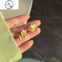 JiMi气质栀子花耳夹无耳洞女2023年新款潮小众设计高级感轻奢百搭耳饰