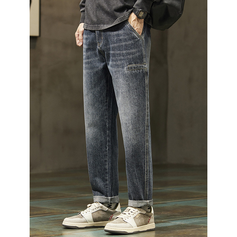 美式复古男士牛仔裤 锥形裤 春秋通勤日常百搭宽松休闲哈伦裤