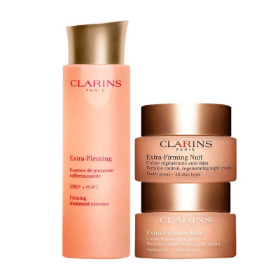 娇韵诗(CLARINS)弹簧三件套护肤套装 弹簧水200ml日霜50ml晚霜50ml