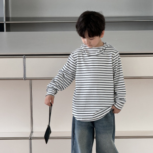 童酷儿童冬款湖州织里童装百搭宝宝T恤德绒连帽男童打底衫潮