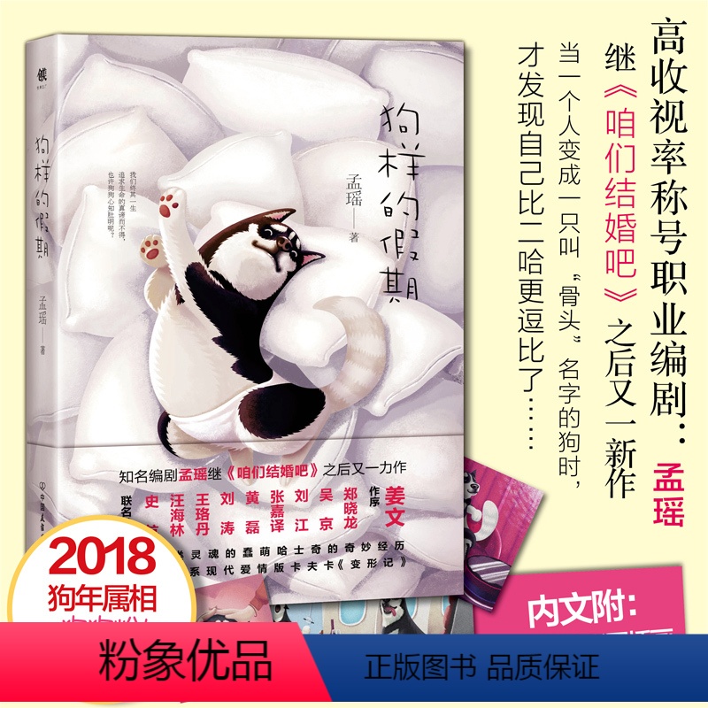 [正版]正邮狗样的假期 孟瑶 继《咱们结婚吧》之后又一力作!姜文作序吴京张嘉译黄磊刘涛联名荐 变形记青春爱情小说