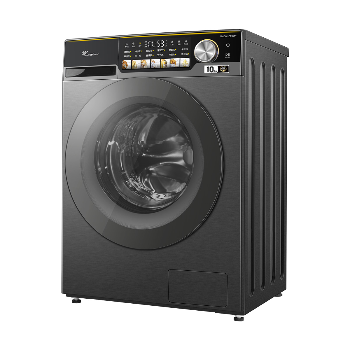 小天鹅水魔方-宁梦10公斤滚筒超微净泡水魔方物理去顽渍 纳米银离子除菌 深层洁净 低温柔烘智能把控TD100NCM03T