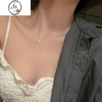 JiMiS925银银星星月亮元素项链女 网红小众轻奢风锁骨链简约冷淡风吊