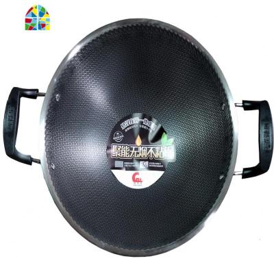 聚能蜂窝圆底不粘锅少油烟炒锅304不锈钢燃气灶实图拍摄 FENGHOU 单锅双耳+39cm锅盖+赠品