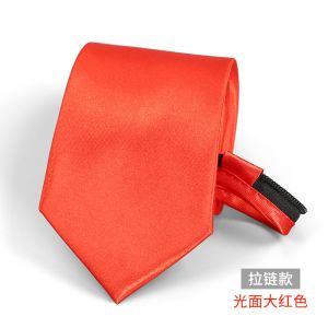 免打结易拉得懒人拉链领带男蓝色上班职业学生黑色红色JK领带女