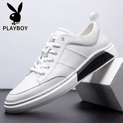 精选特卖厂家直营-花花公子男鞋2020夏季透气皮鞋男皮小白鞋百搭飞行员休闲鞋