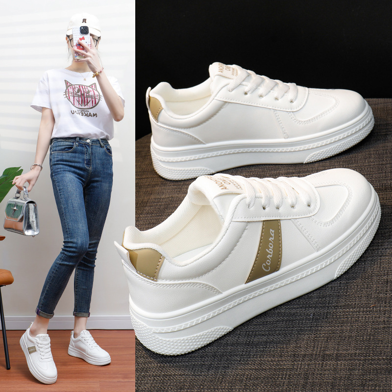 秋季小白鞋新款韩版ins女学生厚底增高运动板鞋休闲街拍