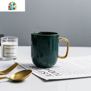 陶瓷冷水壶北欧ins轻奢风创意复古家用凉水壶水杯具下午茶杯套装 FENGHOU 6杯6勺+金架+小托盘