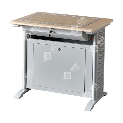 居将 JJ4012401 隐藏式翻转电脑桌培训桌教室机房多媒体学习桌办公桌A款单人位