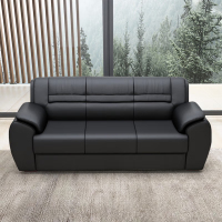 臻远 三人位西皮沙发 ZYJJ-80254 三人位:2180*920*860mm (黑色)
