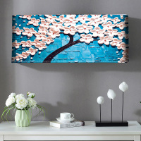 幸福派 挂机空调罩格力美的挂机空调防尘罩开机不取卧室1.5P匹挂式空调罩套盖布 4032蓝色发财树 92*20*35cm