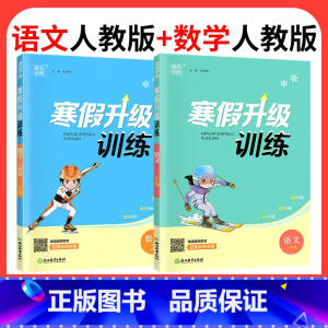 ❤❤[2本]语文+数学人教版 小学三年级 [正版]2024寒假升级训练一二三年级四年级五年级六年级上册下册语文数学英语人