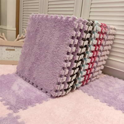 毛毛地毯卧室少女房间纳丽雅床下床边公主地毯大面积全铺拼接地垫可裁剪