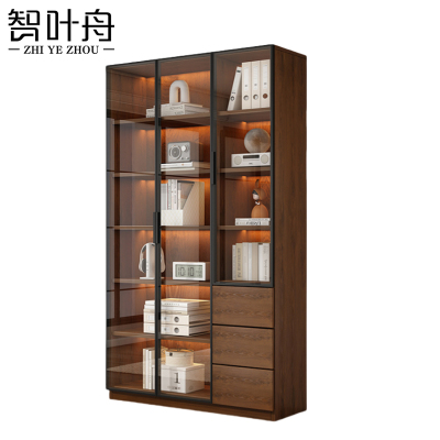 智叶舟木质文件柜三抽120*32*200cm台