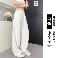 棉麻阔腿裤女新款夏季高腰垂感休闲裤子宽松bf慵懒风亚麻长裤