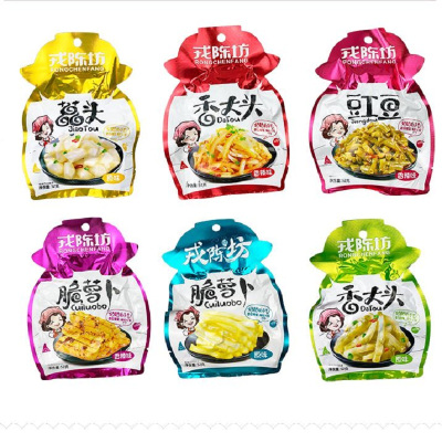 中华特色-宜宾馆蔬菜戎陈坊下饭菜榨菜咸菜酱菜大头菜藠头豇豆脆萝卜52g/袋混装