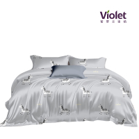 紫罗兰高密纯棉印花四件套款号:VDZLPSS13764 如梦/斑马