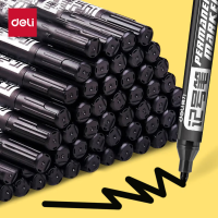 得力(deli)粗头6881大包装50支物流快递记号笔 签字马克笔 办公学生文具新老款随机发货黑色 33668