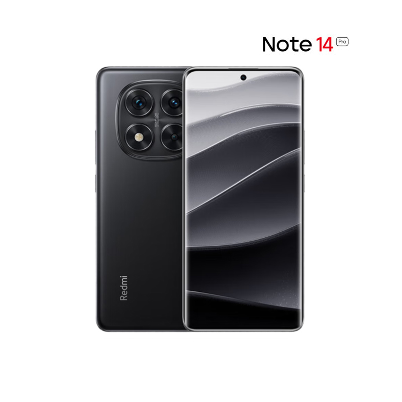 小米Redmi Note14 Pro 子夜黑 8GB+128GB 天玑7300-Ultra 5芯 45W快速充电 5500mAh电池 IP68防尘防水手机