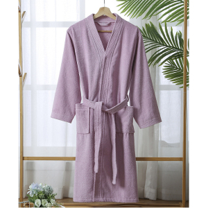 添福运 夏季浴袍男女士浴衣棉华夫格酒店浴袍睡袍薄款长款情侣全棉吸水速干睡袍