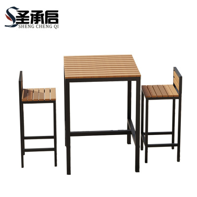 圣承启 高脚桌椅 70cm方桌+2椅 套