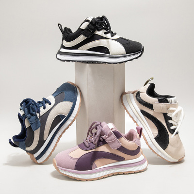 新款春秋季儿童休闲板鞋韩版女生潮流百搭运动鞋德训鞋