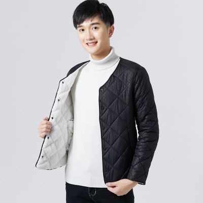 NEWLAKE棉衣男短款小棉袄内穿羔绒打底加绒加厚长袖青年中老年保暖内胆棉衣