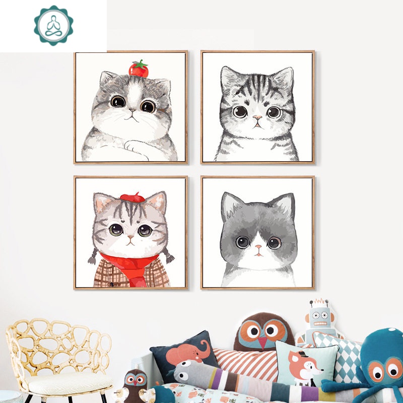 绣2019新款客厅卧室动物猫砖石绣2020年 封后 黑脸猫[50*50cm]满钻版