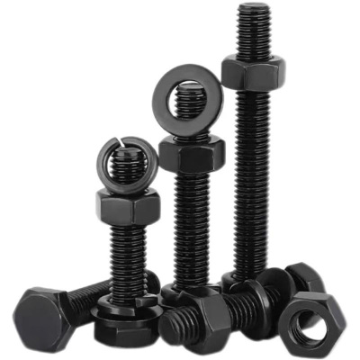 盛京联硕 高强度外六角螺丝螺母套装M12*40mm[螺栓+螺母+平弹垫]套