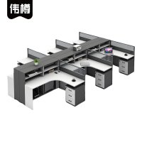 伟樽屏风工位六人位420*300*110cm张