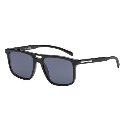 普拉达(PRADA)男士黑框深灰色防蓝光方形全框太阳镜商务休闲光学