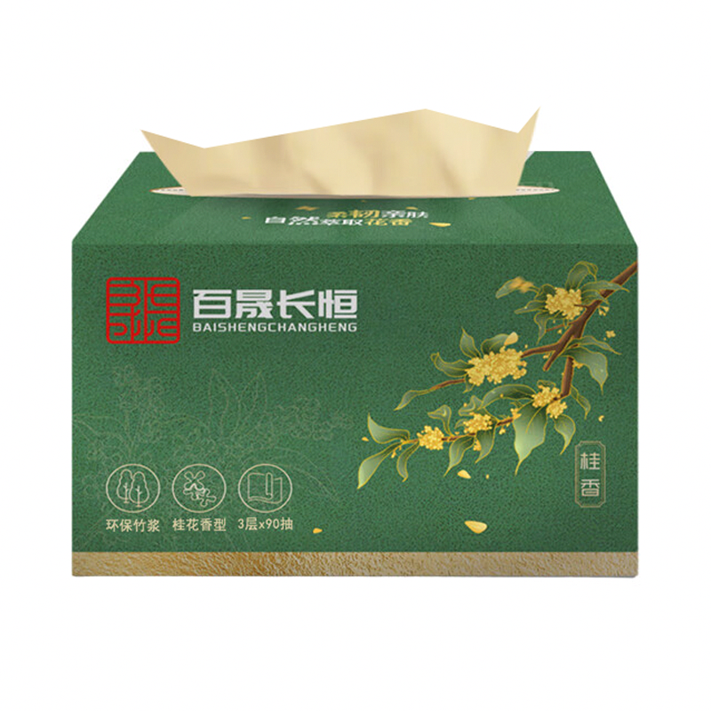 百晟长恒 BSCH-C26E 3层*90抽*152mm*190mm 面巾纸(计价单位:箱)绿色