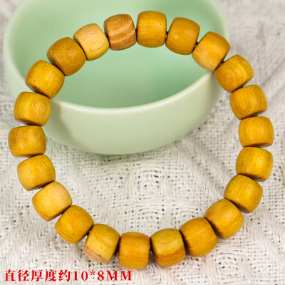 黄檀木手串直切桶珠10*8MM文玩木质佛珠单圈手链男女情侣手饰品送女朋友老婆情人节七夕生日礼物