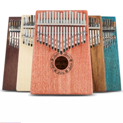 拇指琴17音卡林巴琴kalimba10音手指琴拇指钢琴便携式初学者乐器17音单板金丝17音单板云杉木（原木色）电箱款