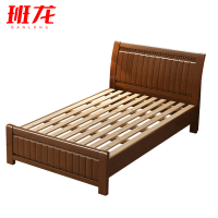 班龙实木床121*206*96cm胡桃色张