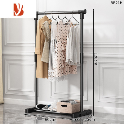 三维工匠简易晾衣架落地折叠阳台晒衣服架子家用卧室立式晾衣杆宿舍挂衣架