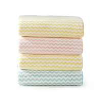 洁玉 欧洛珊瑚绒柔软浴巾70*140cm 1条装 J0030B 蓝色