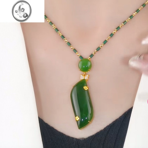 JiMi原创设计玛瑙玉石气质时尚项链个性百搭坠抖音轻奢毛衣链女 玛瑙小蛮腰吊坠项链