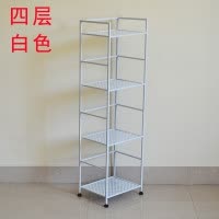 欧式卫生间置物架落地浴室置物架层架毛巾架铁艺四层置物架收纳架 三维工匠 古铜色(大号三层)长42宽30.5高80cm