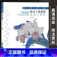 [正版]花卉工笔重彩技法与赏析 百花百扇 杨佩璇著 工笔画花卉重彩技法教程 中国现代花卉画作绘画教程书籍初学者临摹范本