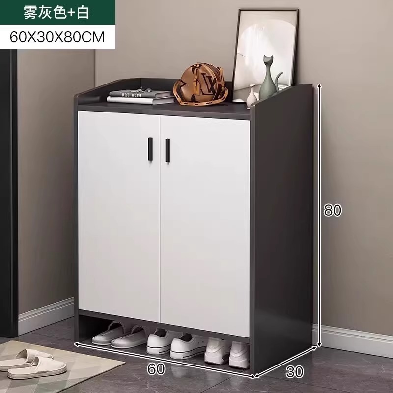 鞋柜收纳柜一体靠墙家用门口玄关柜子多层储物柜入户简易鞋架