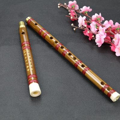 笛子初学成人零基础苦竹笛子儿童炎黄祖师笛子入门专业级降E+资料+八件套拍下备注颜色