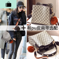 包包女2020新款潮韩版百搭斜挎单肩包简约时尚手提包宽肩带水桶包NEW LAKE女斜挎包