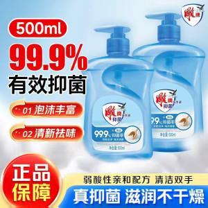雕牌洗手液500ml按压海盐清洁抑菌海洋护手家庭装清香家用正品